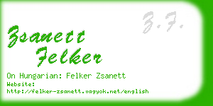 zsanett felker business card